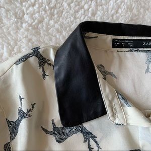 Abstract Deer Button Down